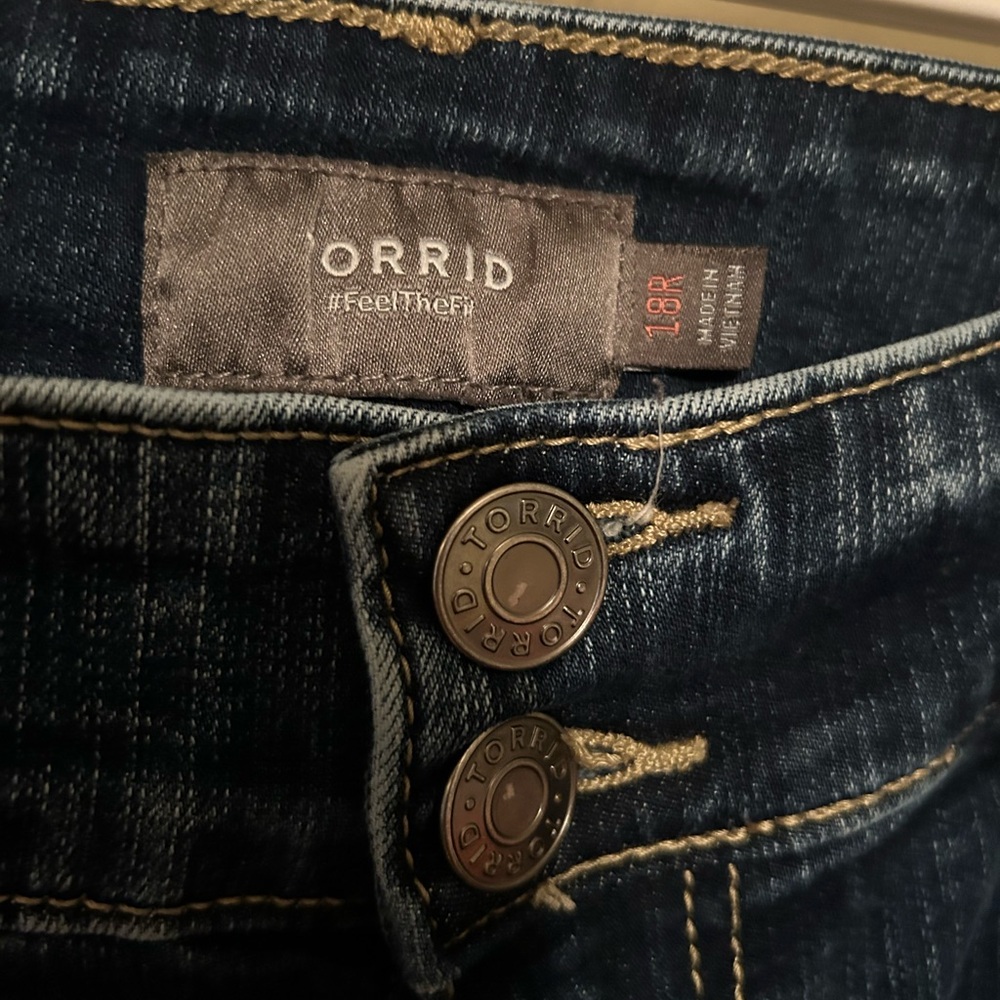 Torrid Dark Blue Women’s Jeans - wide Straight Leg - Picture 2 of 3